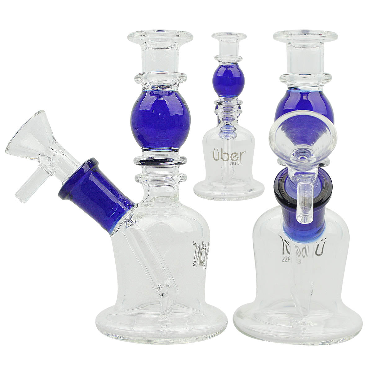 Uber 5" (4mm) Stemless Waterpipe Blue