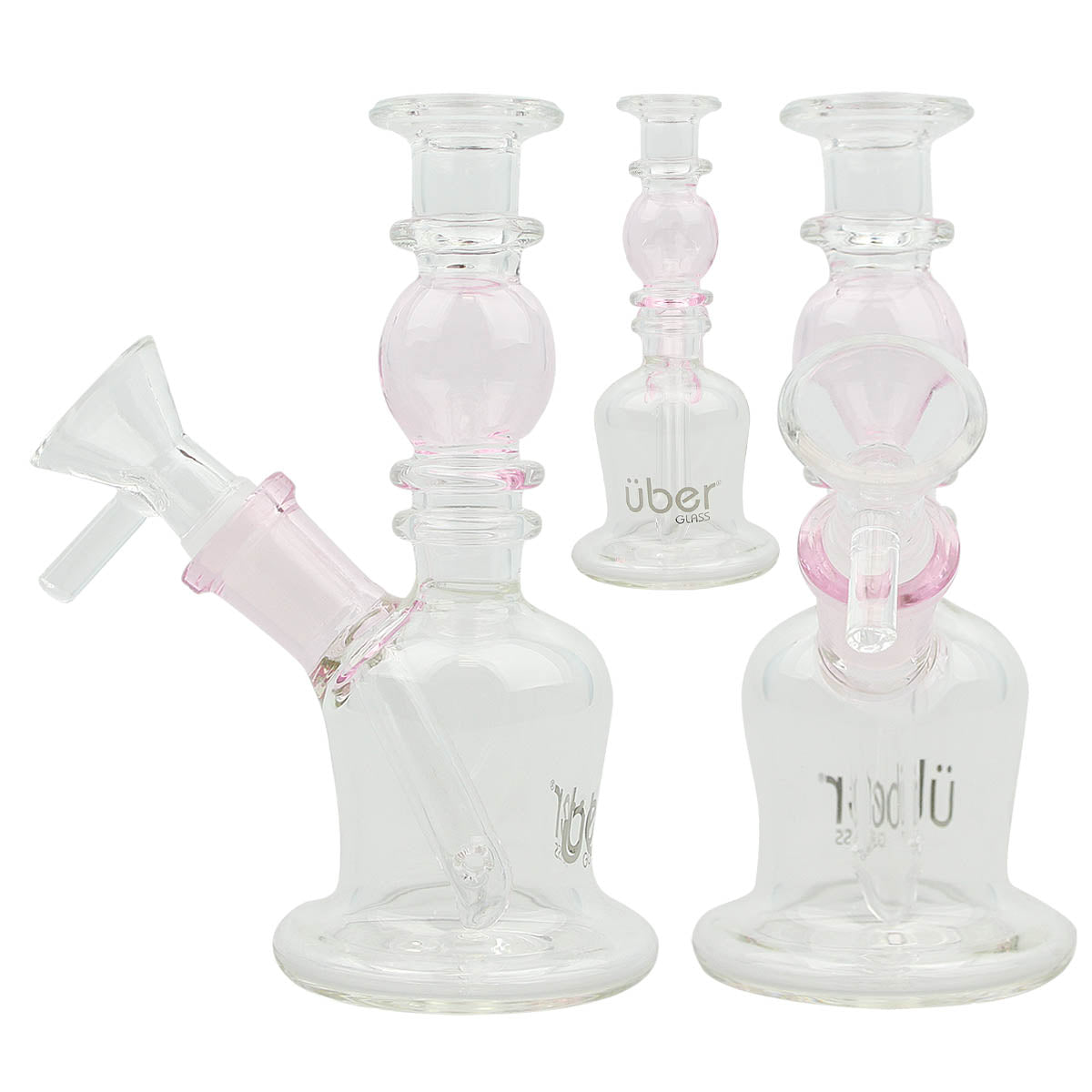 Uber 5" (4mm) Stemless Waterpipe Pink