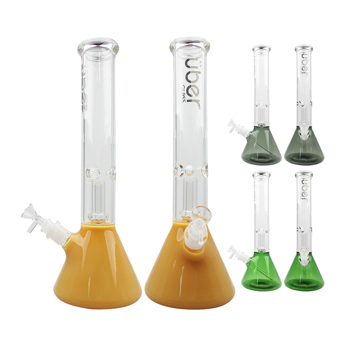 Uber 15" (5mm) Beaker Waterpipe w/ Ice Pinch