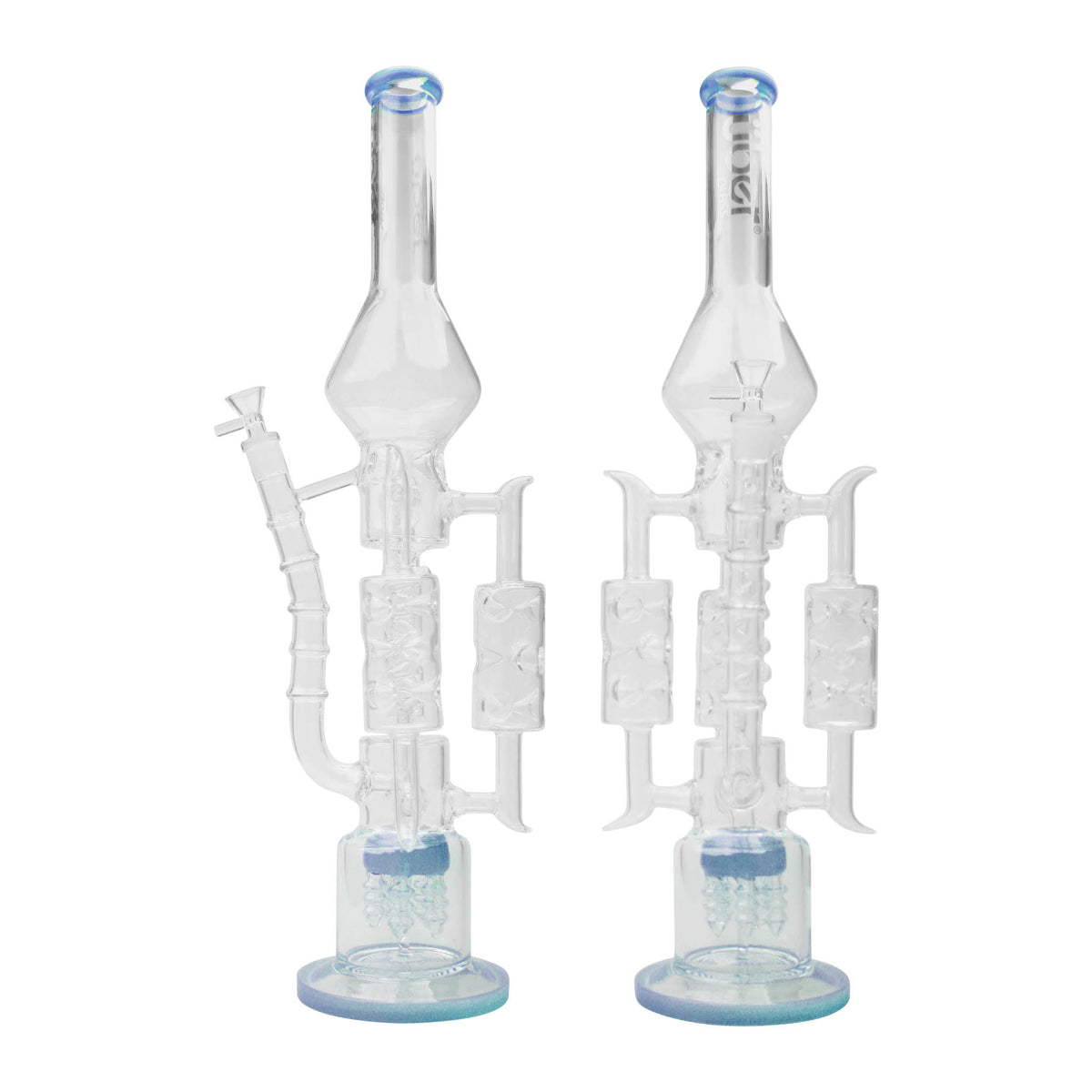 Uber 20" (5mm) Glass Recycler Waterpipe Jade Blue