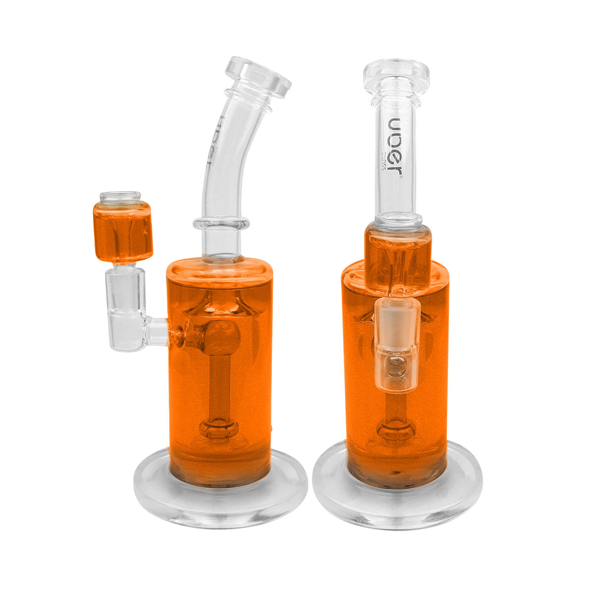 Uber 9" Freezable Waterpipe - Style 001 Orange