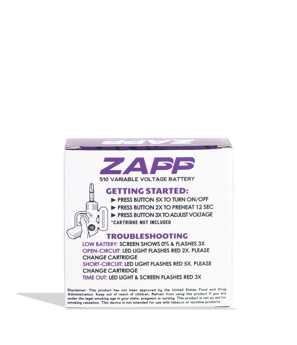 Wulf Mods Zapp Variable Voltage Battery box back - Purple-Black Spatter
