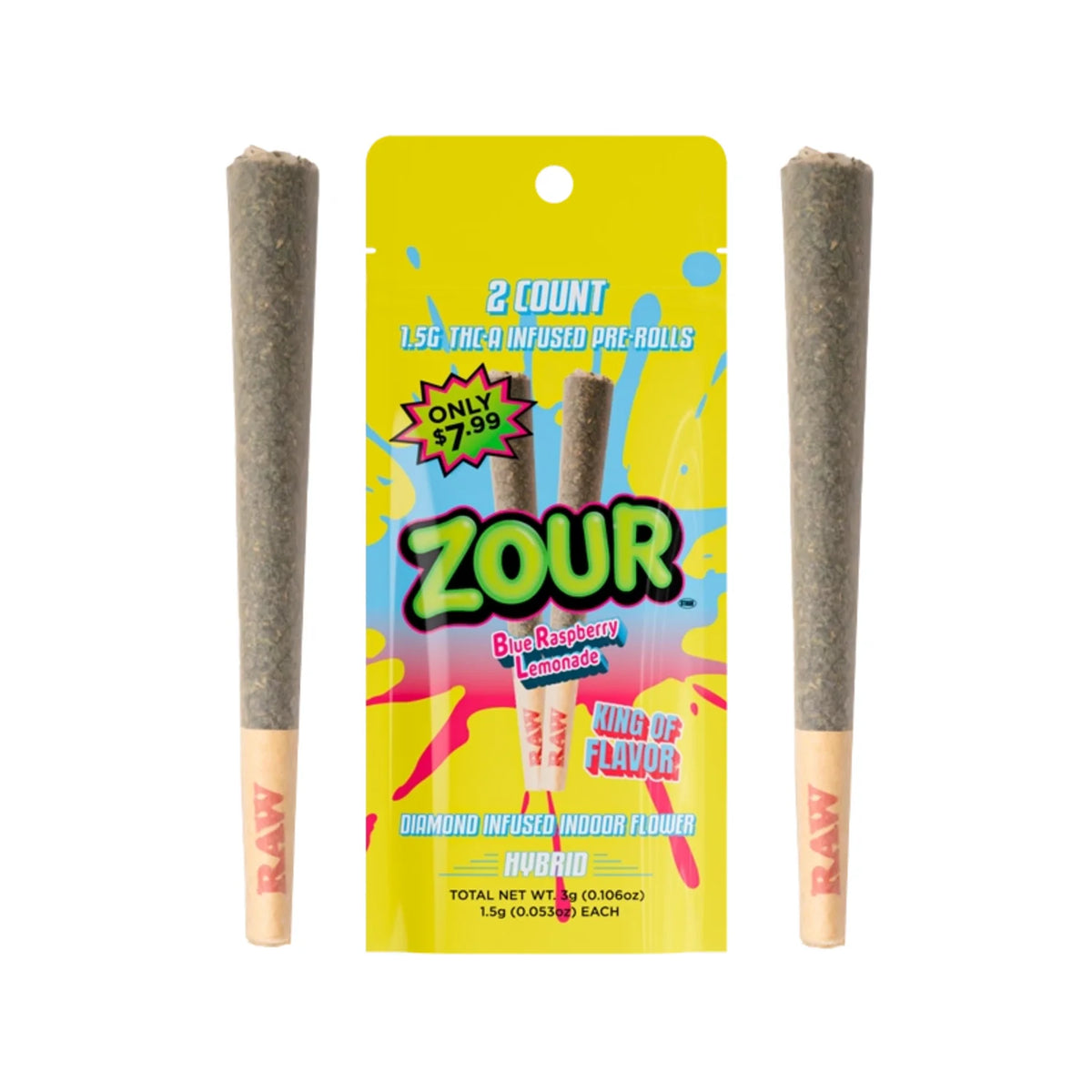 Zour Stash THCA Diamond Infused Pre-Rolls 1.5G (2 Pack)