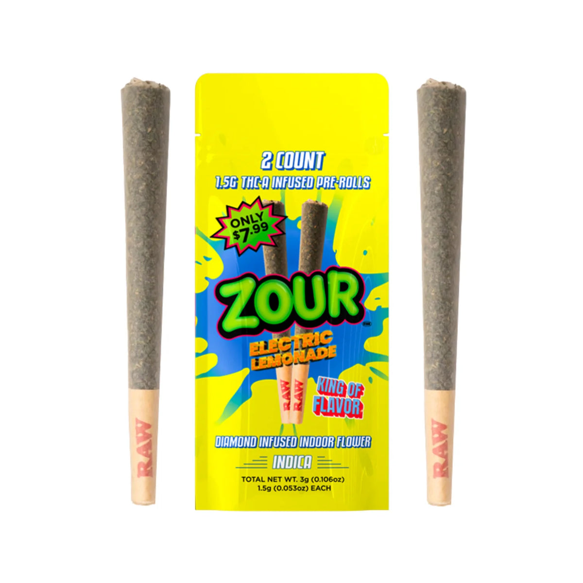 Zour Stash THCA Diamond Infused Pre-Rolls 1.5G (2 Pack)