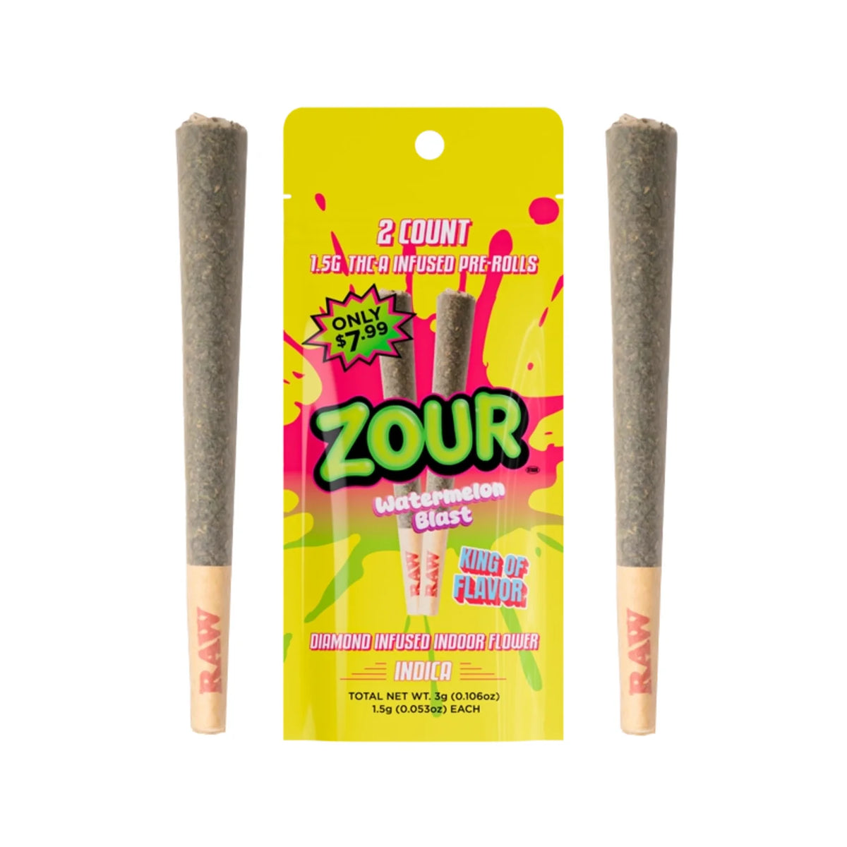 Zour Stash THCA Diamond Infused Pre-Rolls 1.5G (2 Pack)