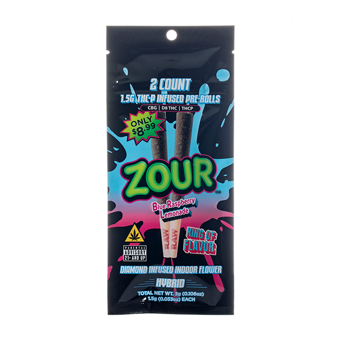 Zour Stash Diamond Infused THCP Prerolls 3G