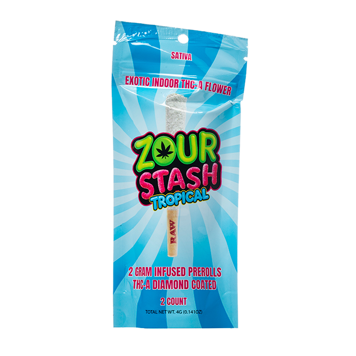 Zour Stash THCa Liquid Diamonds Pre-rolls 4g 2ct